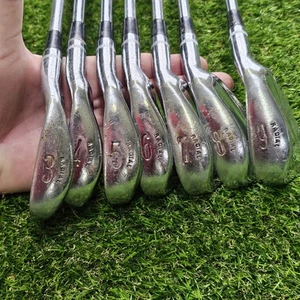 Men's RH Vintage Ben Hogan Radial Iron Set 3-9 Steel Apex 3 Shafts Good Grips - Picture 1 of 10
