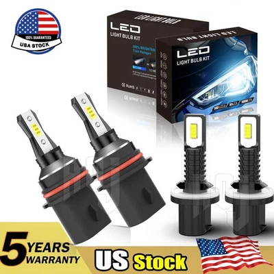 For Dodge Ram 4000 1997-1998 6000K 4x LED Headlight High/Low Fog Light Bulbs - Image 1 of 4