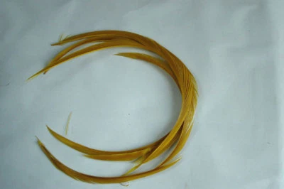 PECHETRUITE 4 x Biot quills d'oie OLIVE DOREE montage fliegen golden feather goose feather