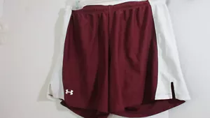 UNDER ARMOUR ~ Granate con PANTALONES CORTOS DEPORTIVOS BLANCOS ~ Mujer Pequeño - Imagen 1 de 3