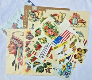 Vintage Lot Americana and Native American Decals 35 Pieces. - Picture 1 of 5