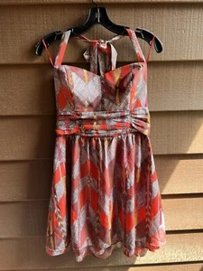 women’s beautiful Multicolor halter top tie Guess dress Size 12 - Picture 1 of 4