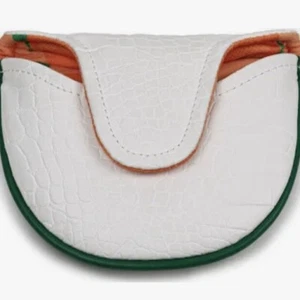 Nuovo Copricapo Ping Heritage Bianco/Masters Verde Pelle Mallet - Foto 1 di 2