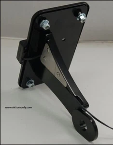 VICTORY LICENSE PLATE MOUNT VERTICAL OR HORIZONTAL SIDE MOUNTED BLACK - Foto 1 di 8