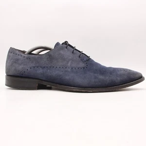 MEZLAN Blue Suede Men's Size 11 M Lace Up Dress Shoes 15357 - Picture 1 of 11