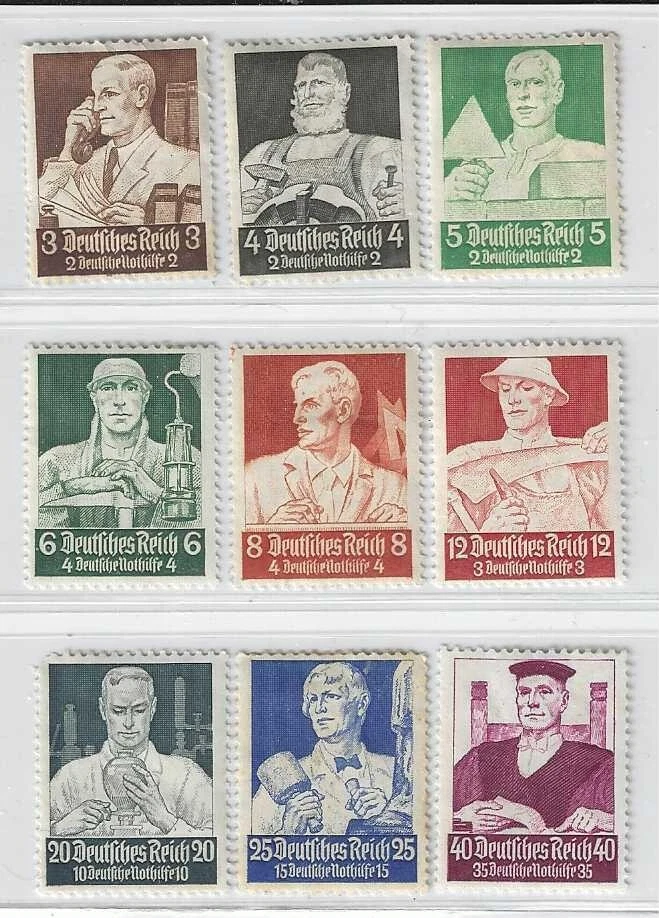 German Reich Mi# 556-564 MH Welfare Fund 1934 Complete Set  - Image 1 of 1