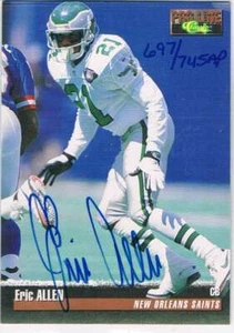 1995 Pro Line Autographs #2C Eric Allen NM/MT Rookie Card Auto /745 - Picture 1 of 1