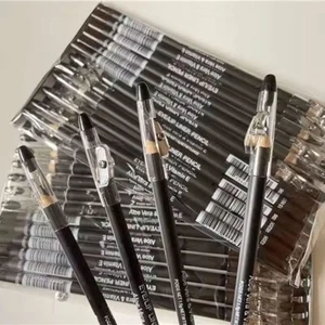 Dark Brown, Black Waterproof Makeup Eye Liner & Lip Pencil w Sharpener Aloe Vera - Picture 1 of 10