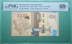 2014 KAZAKHSTAN 1000 TENGE P# 45b PMG 69 EPQ SUPERB GEM UNC - Picture 1 of 2