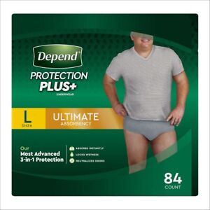 Depend Protection Plus Ultimate sous-Vêtements pour Hommes, Taille: L, 84 Nombre