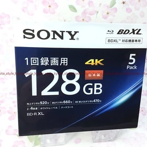 SONY Bd-R Imprimable HD Blu-Ray 4x Vierge Disque Média Bdr 128GB 5pack - Photo 1/4
