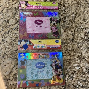 Disney MINNIE MOUSE BOW-TIQUE & Mickey’s Clubhouse Magnetic Picture Frames 4"x6" - Picture 1 of 5