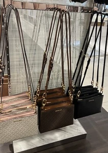 Michael Kors Trisha Medium Triple Compartment Crossbody (Brown) - Picture 1 of 1