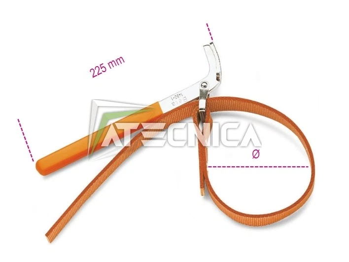   BETA TOOLS CHIAVE A NASTRO BETA 1490/1 PER SMONTARE I FILTRI OLIO FINO A 160MM - Immagine 1 di 1
