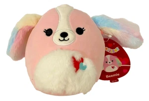 BEEMIE Squishmallows 5" Valentines Dog Fuzzy Belly Plush NWT - Picture 1 of 1