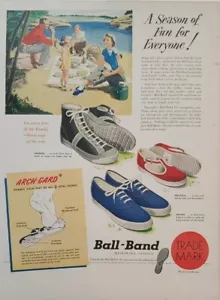 1947 Vintage Ballband Schuhdruck Anzeige. Post 2. Weltkrieg - Bild 1 von 1