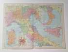 George Philip 1940 Farblithographie Karte von Italien