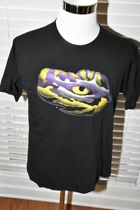 FANATICS CAMISETA NEGRA GRANDE LOGO TIGRE LSU MORADO Y AMARILLO - Imagen 1 de 2