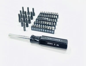 NEW Craftsman 63 pc Screwdriver 43373 Magnetic Handle with Nut Driver & Bit Set - Picture 1 of 4