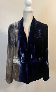 Chaser Silk Velvet Moonlight Tie Dye Tuxedo Blazer Women’s Sz M - Picture 1 of 9