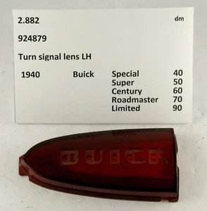 1940 Buick Special Super Roadmaster NEW LH signal lens 924879 - Picture 1 of 3