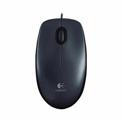 Logitech M100 USB Optical Wired Mouse Black Very Good - Image 1 of 4