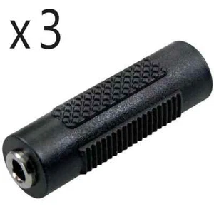 3 Pack - 3.5mm 1/8" Aux Stereo Female to Female F/F Audio Coupler Adapter Jack - Picture 1 of 2