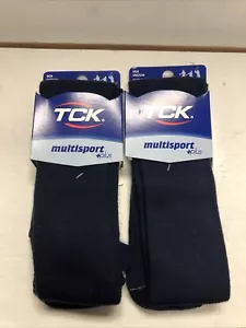 2 X TCK Multisport +plus Tube Socks Medium Navy Blue Football Baseball Softball - Picture 1 of 5