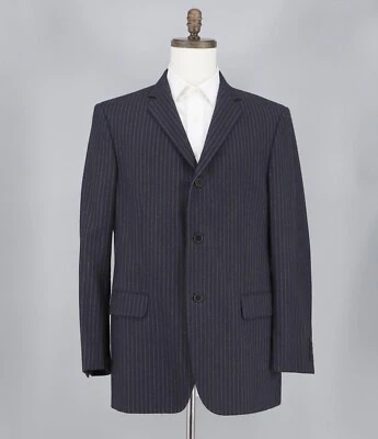 Blazer Abrigo Deportivo John Varvatos 3 Botones Lana EU52/US42 en Azul Marino Pin Rayas Foto 1 de 4