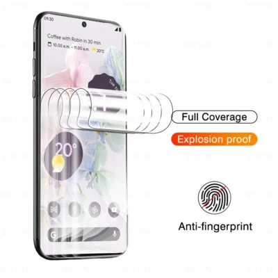Anti-Blue Light Hydrogel Clear Screen Protector For Google Pixel 7a 6A 7 Pro 5a - Image 1 of 4