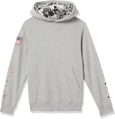 Pullover con capucha polar grande Volcom Usst Iconic Stone para niños Foto 1 de 4