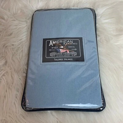 Válvula de janela sob medida American Living Home 80 x 16 Brooklane azul cambraia   - Imagem 1 de 2