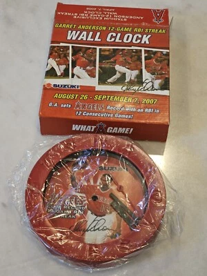 ANGELS GARRETT ANDERSON WALL CLOCK   12-GAME RBI STREAK (APRIL 7, 2008)  - Image 1 of 4