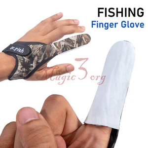 2pcs Surf Fishing Casting Gloves Single Finger Protector Line Non-slip Elastic - Picture 1 of 11