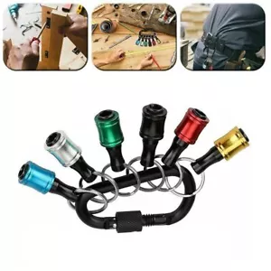 1/4" Hex Shank Quick Release Keychain Screwdriver Drill Bit Holder Buckles Lots - Picture 1 of 27