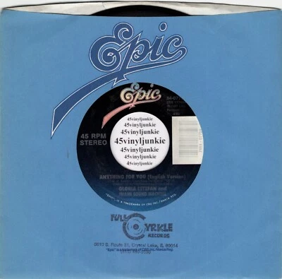 Gloria Estefan and the Miami Sound Machine NM 45 rpm "Anything For You" - Image 1 of 2