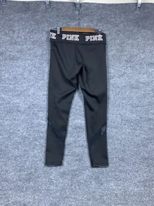 PINK Reversible Leggings Women's Large Black Tie Dye Workout Running Yoga - Picture 1 of 14