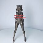 4.7" In Brass Antique Egyptian Queen Nude Female Figure Statue Home Office Decor