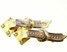 Brooch Antique Italian Borbonica Fine '800 In Gold Solid 18K With Micro Pearls
