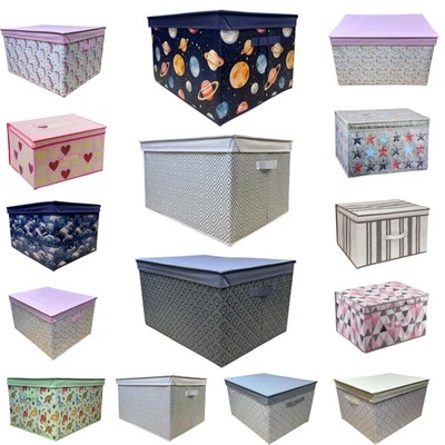 LARGE JUMBO COLLAPSIBLE KIDS TOYS STORAGE BOX CHEST ROOM CLOTHES TIDY - Image 1 of 4