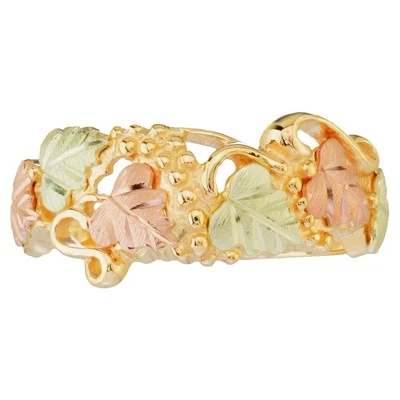 Mt. Rushmore Black Hills Gold Grape Cluster & Leaf Ring 10k Gold Sizes 6-9 - Image 1 of 4