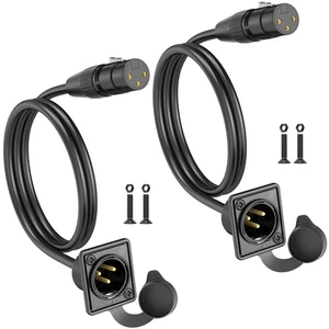 Premium XLR Pass Through Cable Male to Female, No Solder, for Stage Box, Patc... - Picture 1 of 6