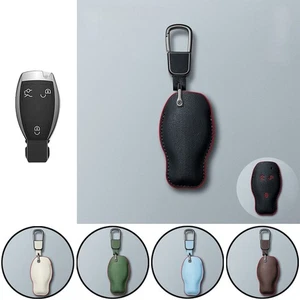 Genuine Leather Car Key Case Cover For Benz GLS SLK ML GLK A B C E S G M SLC CLA - Picture 1 of 20