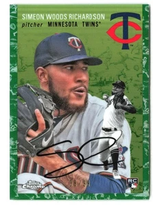 2023 Topps Chrome Plat Simeon Woods Richardson #135 Toile White & Green /99 (RC) - Bild 1 von 2