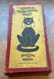 Medias de cuero Cooper marca Black Cat de 1910 serie Kenosha Wis ¡RARAS! - Imagen 1 de 18