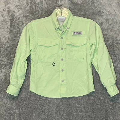Camisa de pesca Columbia para niños jóvenes ventilada con lengüeta enrollable PFG omni sombra XXS verde claro Foto 1 de 4