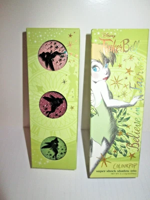 Colourpop Disney Tinker Bell BELIEVE IN FAIRIES Super Shock Eyeshadow Trio BNIB - Image 1 of 3