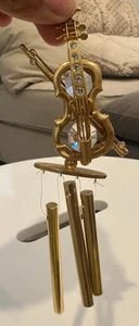 VIOLINE 24K GoLD mit ÖSTERREICHISCHEN KRISTALLEN Windspiel - Bild 1 von 6