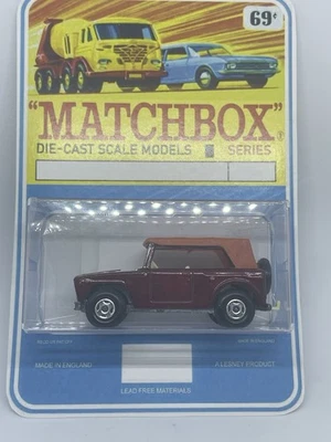 Vintage Lesney Matchbox 18 Custom Superfast Pre Pro Field Car   Blister Pack - Image 1 of 4