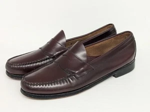 GH Bass Weejuns Classic Logan Leder Penny Halbschuhe Burgund Herren 11,5 B - Bild 1 von 10
